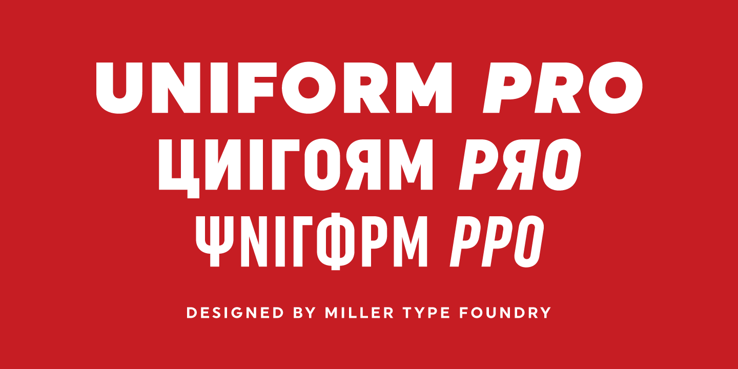 Шрифт Uniform Pro Extra Condensed